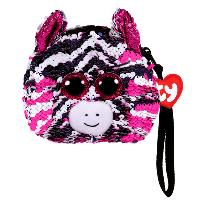 閃片粉色斑馬佐伊 - 零錢包-TY-Eurekakids