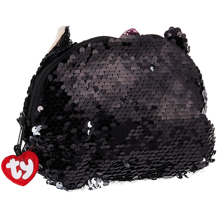 閃片灰貓琪琪 - 化妝袋-TY-Eurekakids