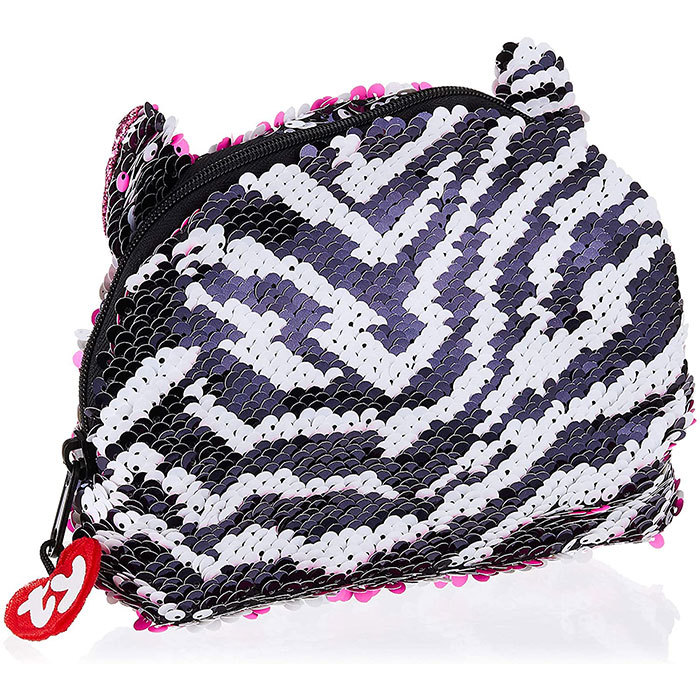 閃片粉色斑馬佐伊 - 化妝袋-TY-Eurekakids