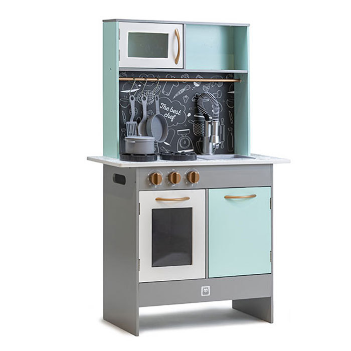 復古綠色兒童廚房套裝-Eurekakids-Eurekakids