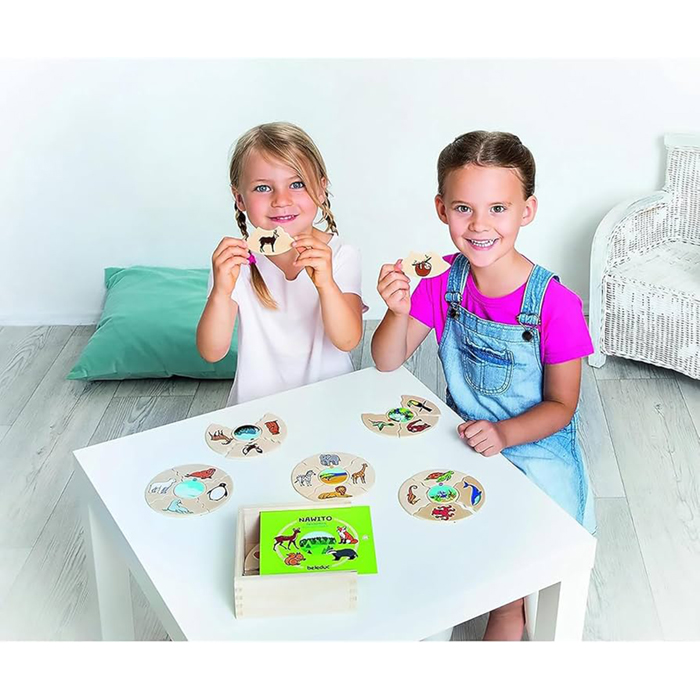 動物棲息地情景配對拼圖-Beleduc-Eurekakids