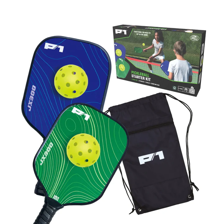 Hape Pickleball Starter Kit 匹克球入門套件 - 球拍 x2、匹克球 x1 & 抽繩收納袋 (3歲以上)