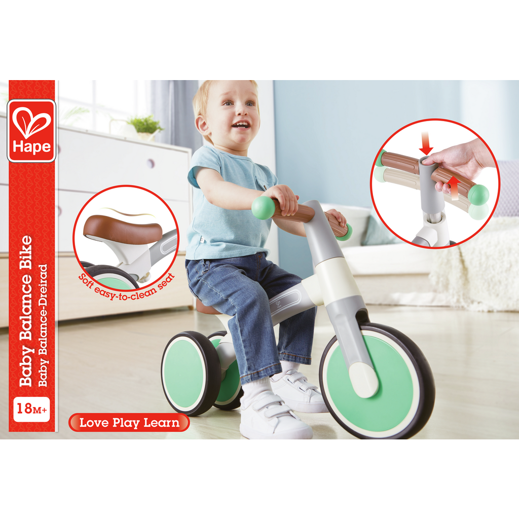 啟蒙滑步平衡車(淺綠)-HAPE-Eurekakids