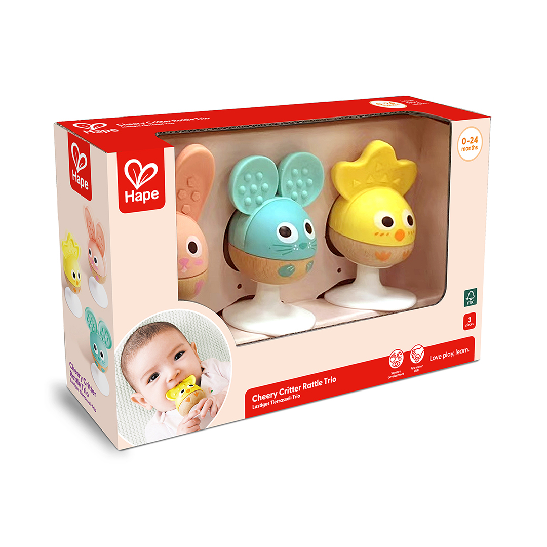 歡快的小動物搖鈴三重奏-Hape-Eurekakids