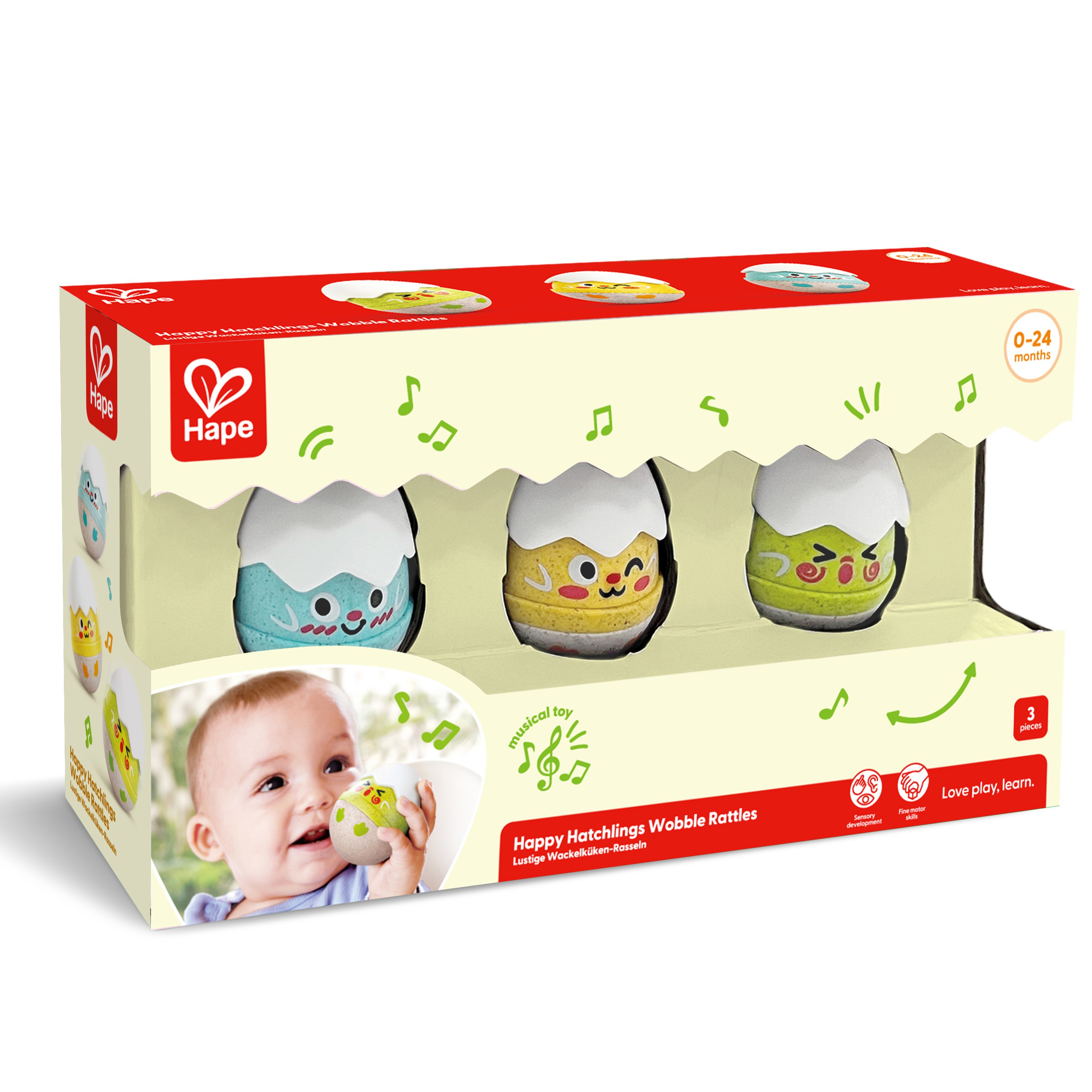 Hape 快樂幼龜搖鈴 | 發展技能 | 感官知覺 | 7-12 個月 (new)