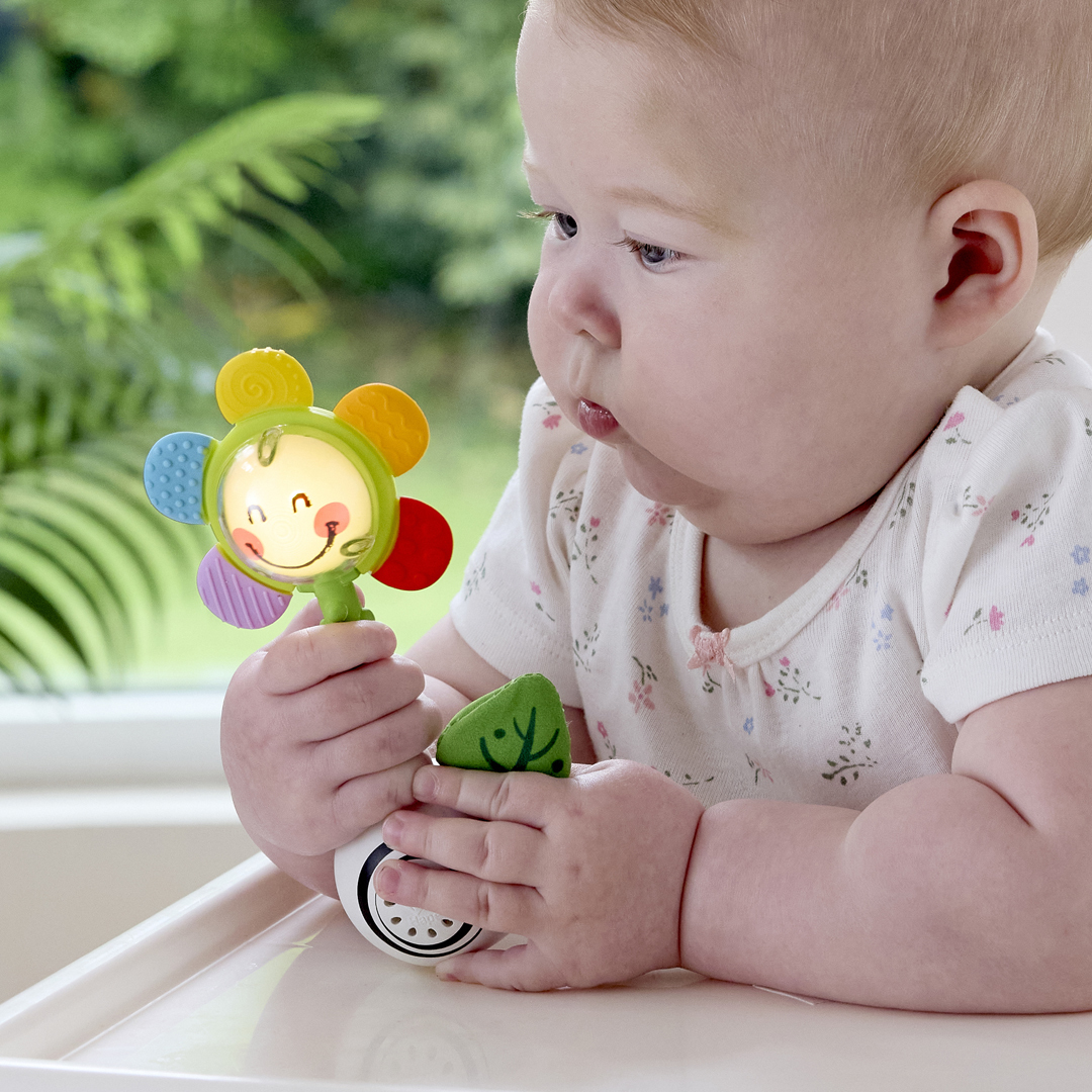 搖晃閃耀花朵搖鈴-Hape-Eurekakids