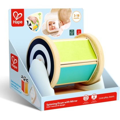 Hape 鏡面旋轉鼓 (3-18 個月)