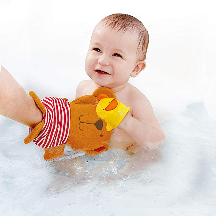 泰迪及小鴨親子沐浴手套-HAPE-Eurekakids