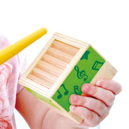 環保木材製作的音樂積木套組適合室內外音樂啟蒙活動