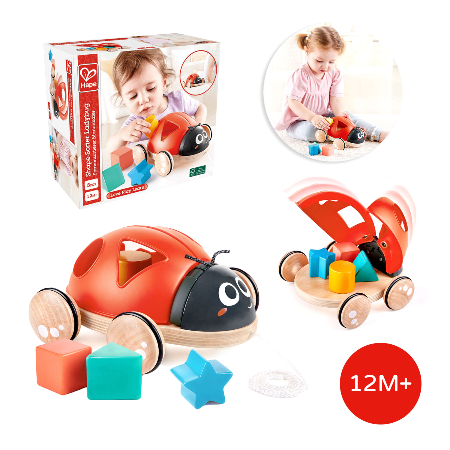 德國品牌木製學步玩具，適合室內戶外使用的幼稚園教具