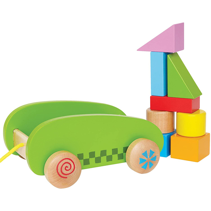 迷你拖拉積木車-HAPE-Eurekakids