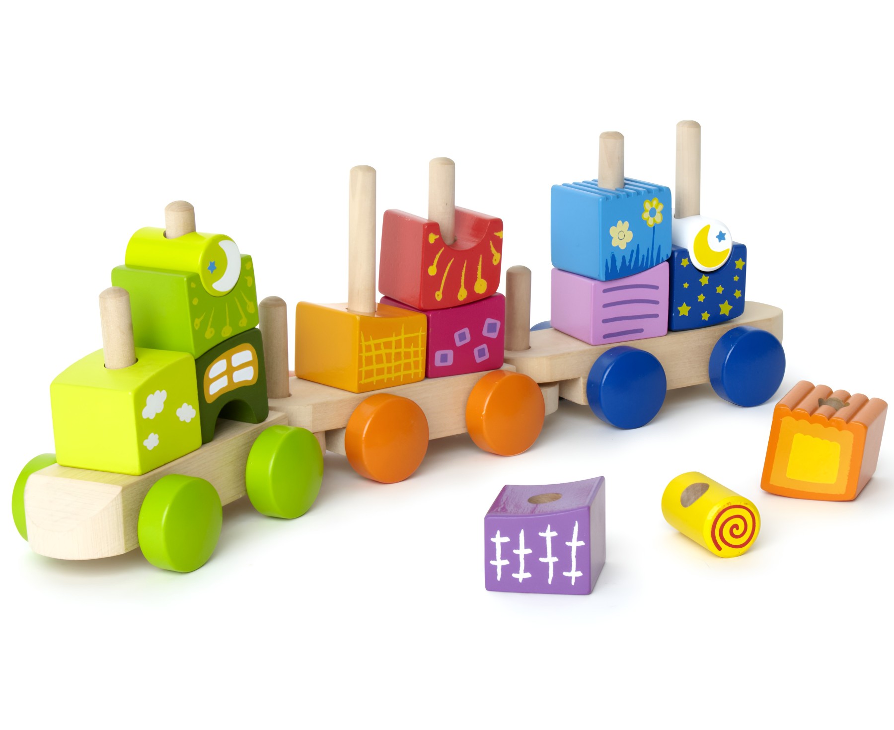 17件不同形狀積木組合，促進空間認知發展