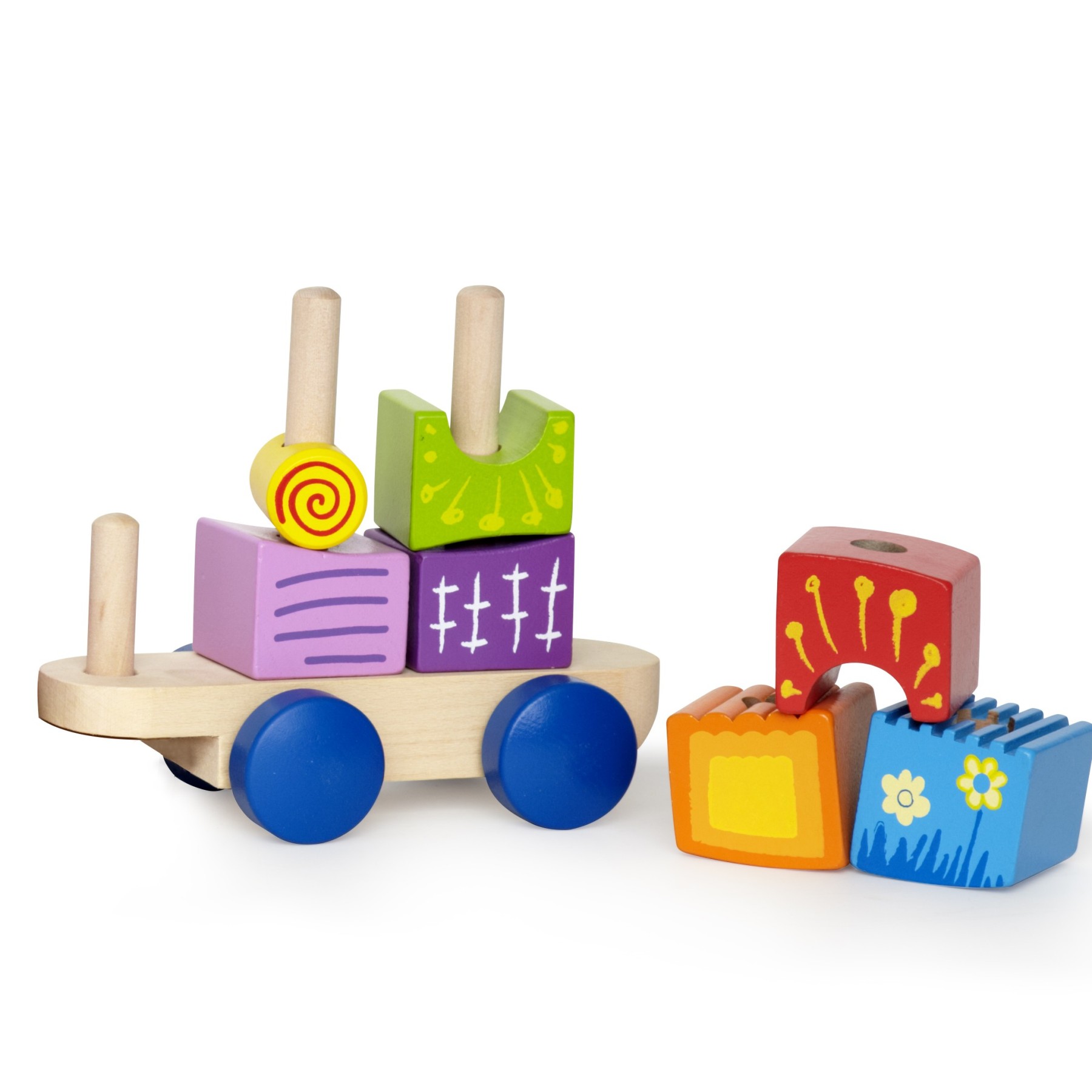 17件不同形狀積木組合，促進空間認知發展