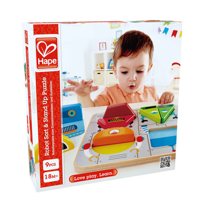 機器人排序和站立拼圖-HAPE-Eurekakids