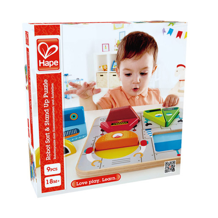 機器人排序和站立拼圖-HAPE-Eurekakids