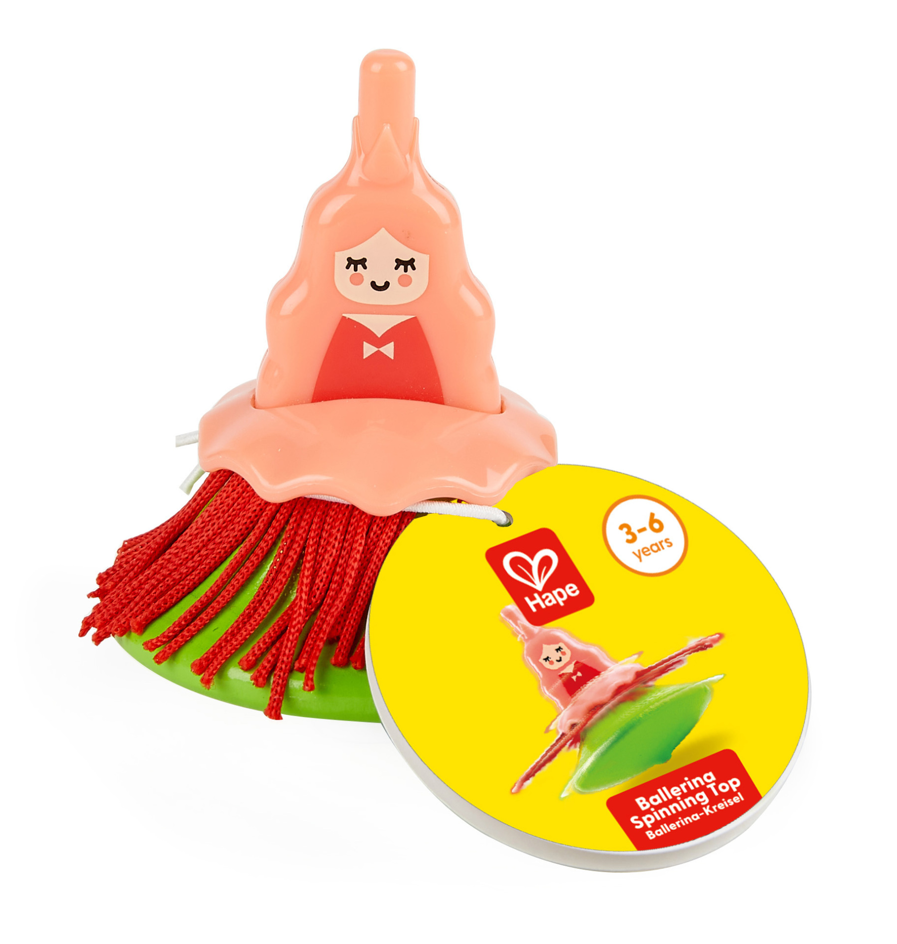 陀螺與其他幼兒玩具一起擺放在收納盒中的情境圖