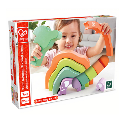 蒙特梭利理念木製堆疊玩具，促進幼兒精細動作與認知發展