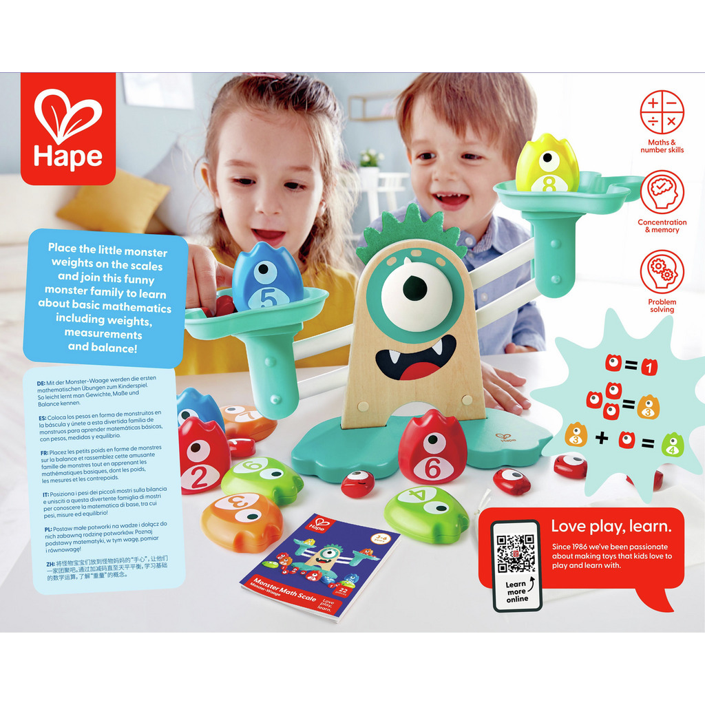 Hape 大眼怪數學天平 - 介紹基本的數學概念 (3-6歲)