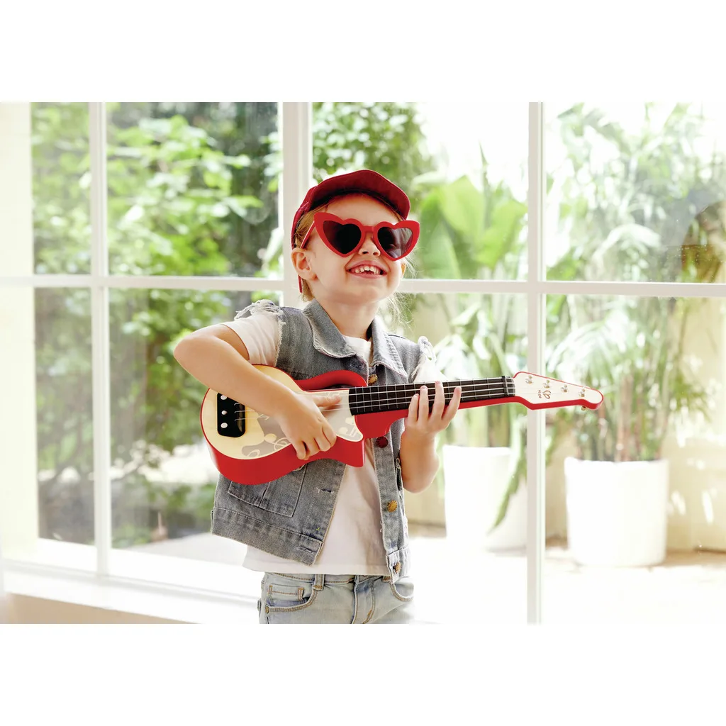 紅色閃光燈烏克麗麗-Hape-Eurekakids