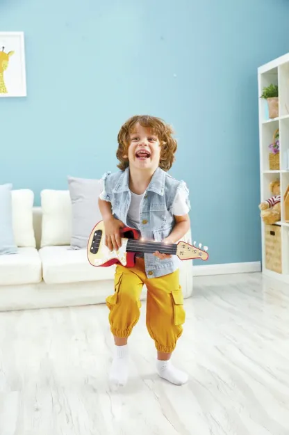 紅色閃光燈烏克麗麗-Hape-Eurekakids