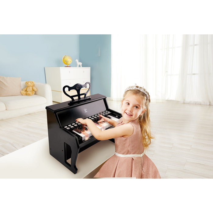 多功能燈光教學桌面鋼琴 (黑色)-HAPE-Eurekakids