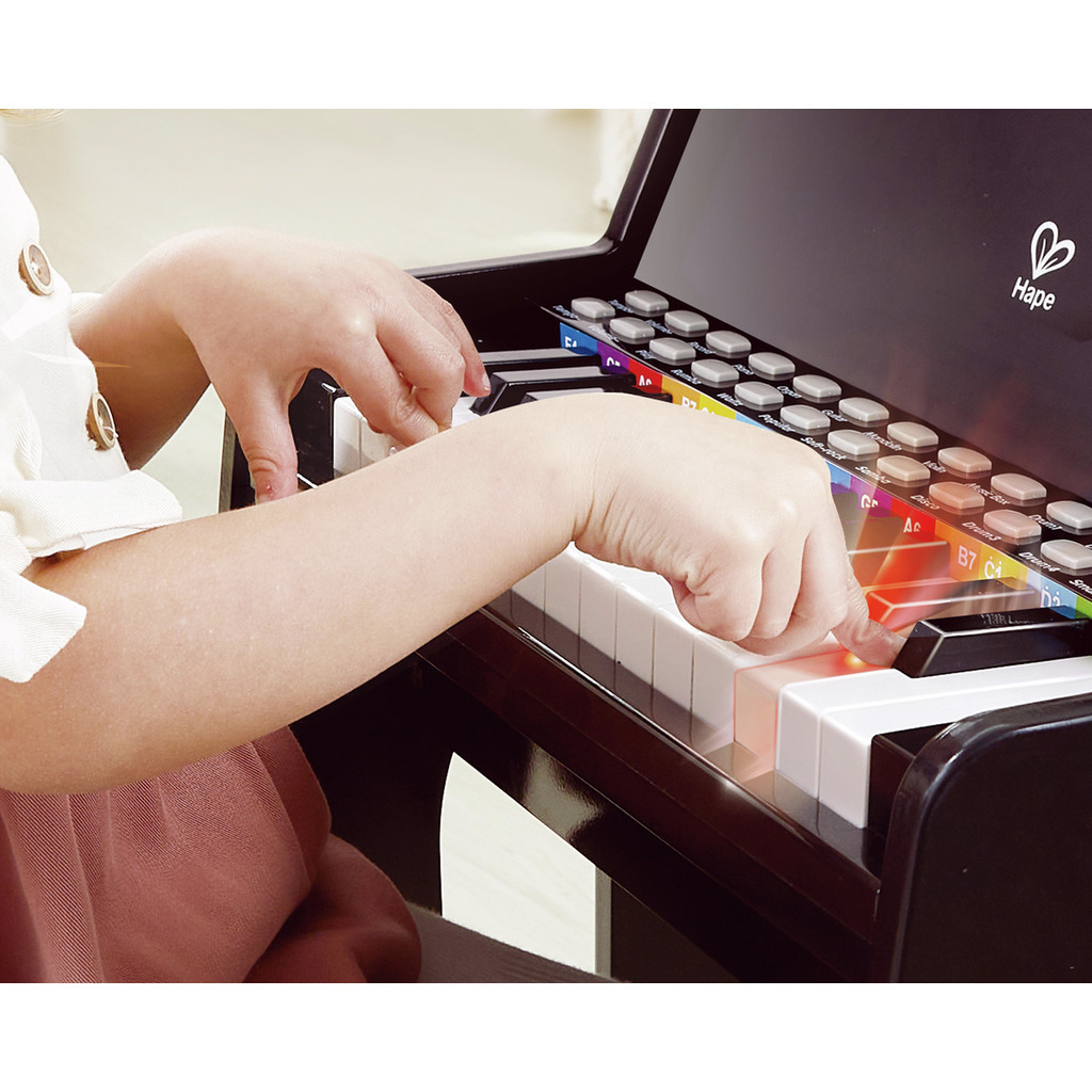 Hape 學習燈光 25鍵 鋼琴連凳 - 黑 (3-6Y) \\BEST SELLER//