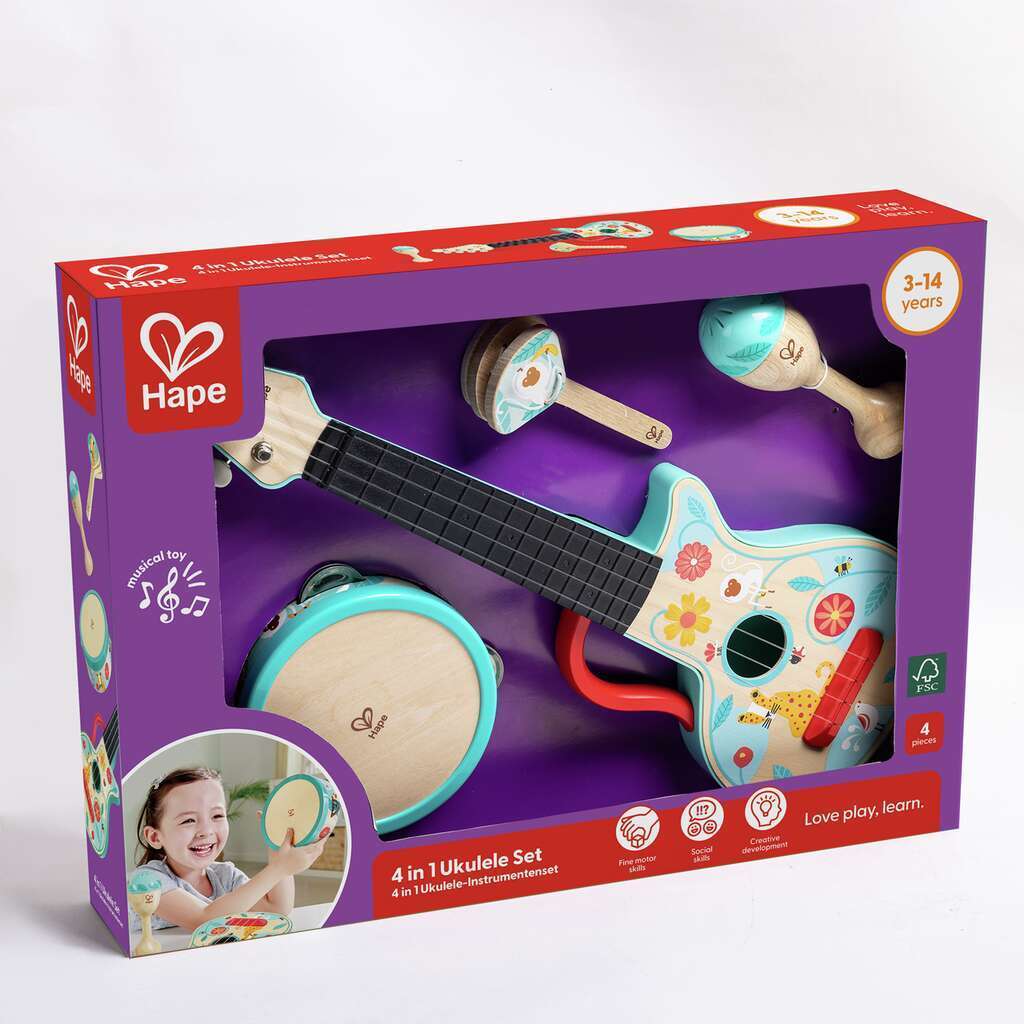 4 in 1 烏克麗麗組合-Hape-Eurekakids