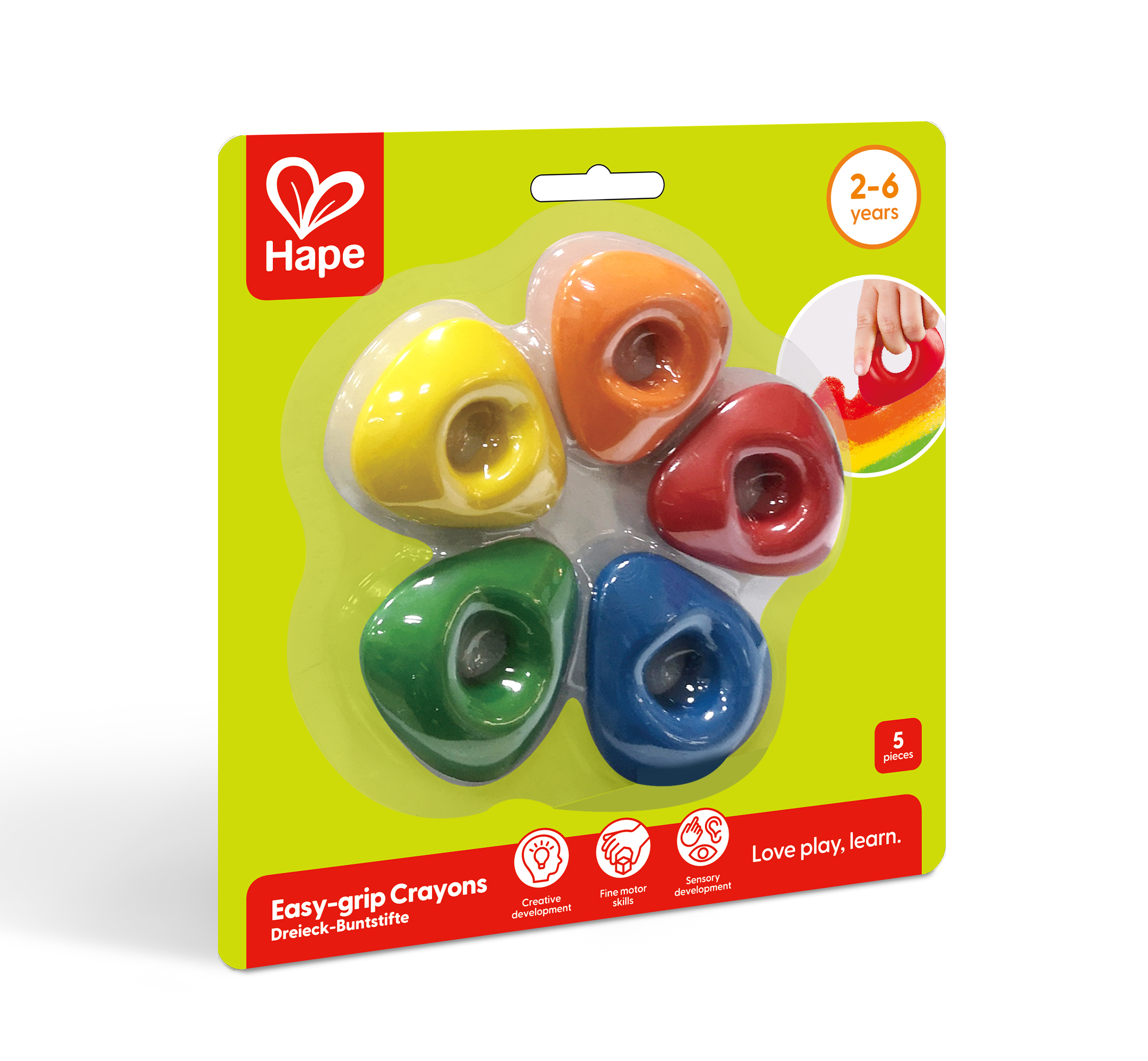 六支鮮豔顏色蠟筆激發幼兒色彩認知與藝術表達