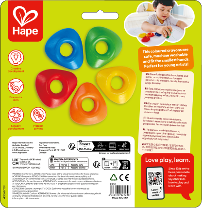 六支鮮豔顏色蠟筆激發幼兒色彩認知與藝術表達