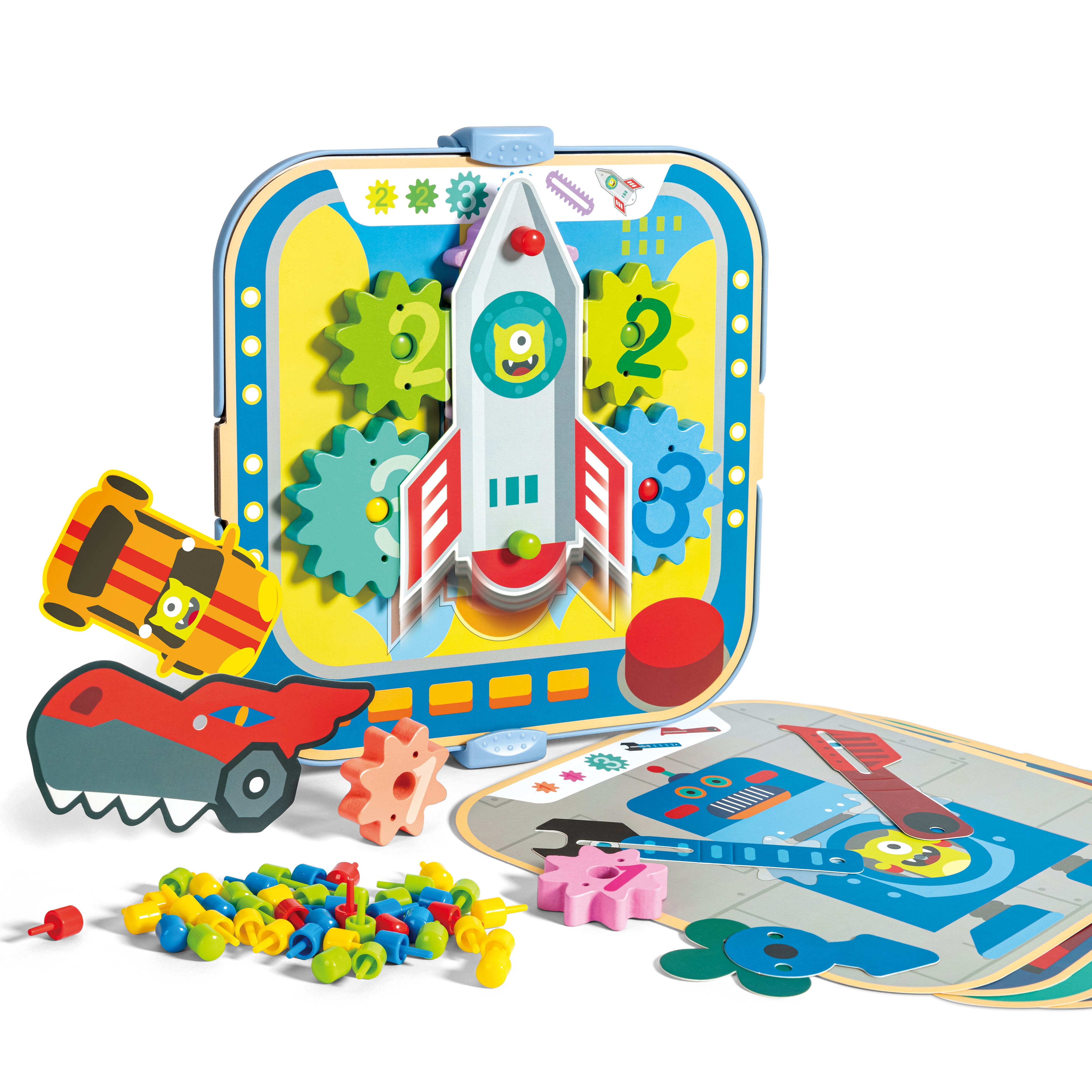  3歲以上小朋友玩具，透過齒輪連動學習物理原理與邏輯思維