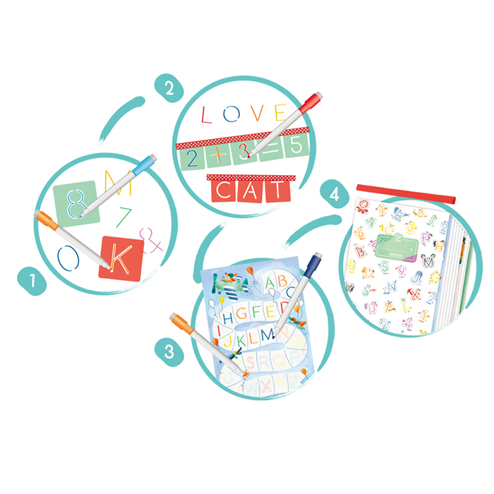 趣味字母&數字填色套裝-HAPE-Eurekakids