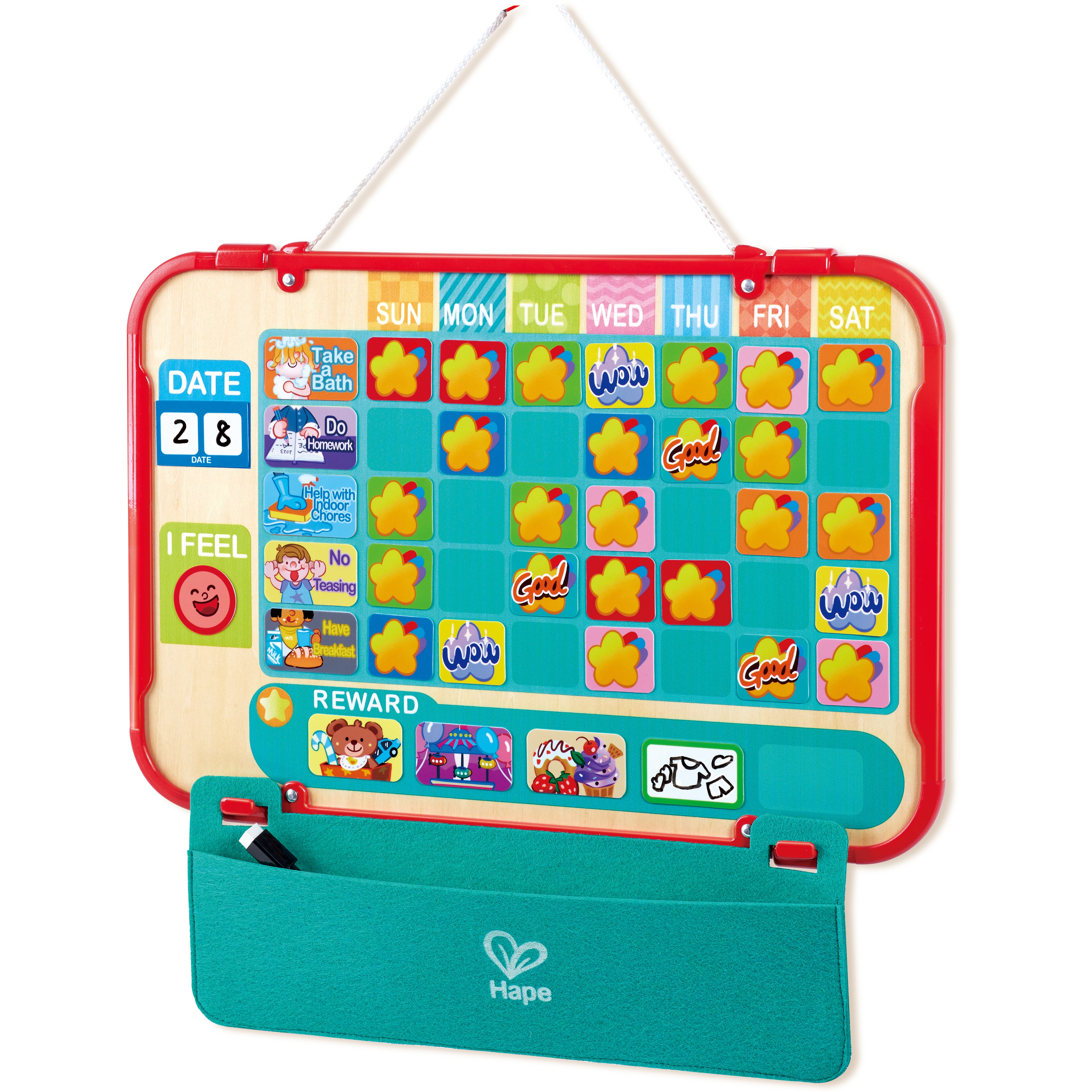 Hape 好習慣小英雄獎勵表 | 蒙特梭利丨自理小達人丨3-6 歲