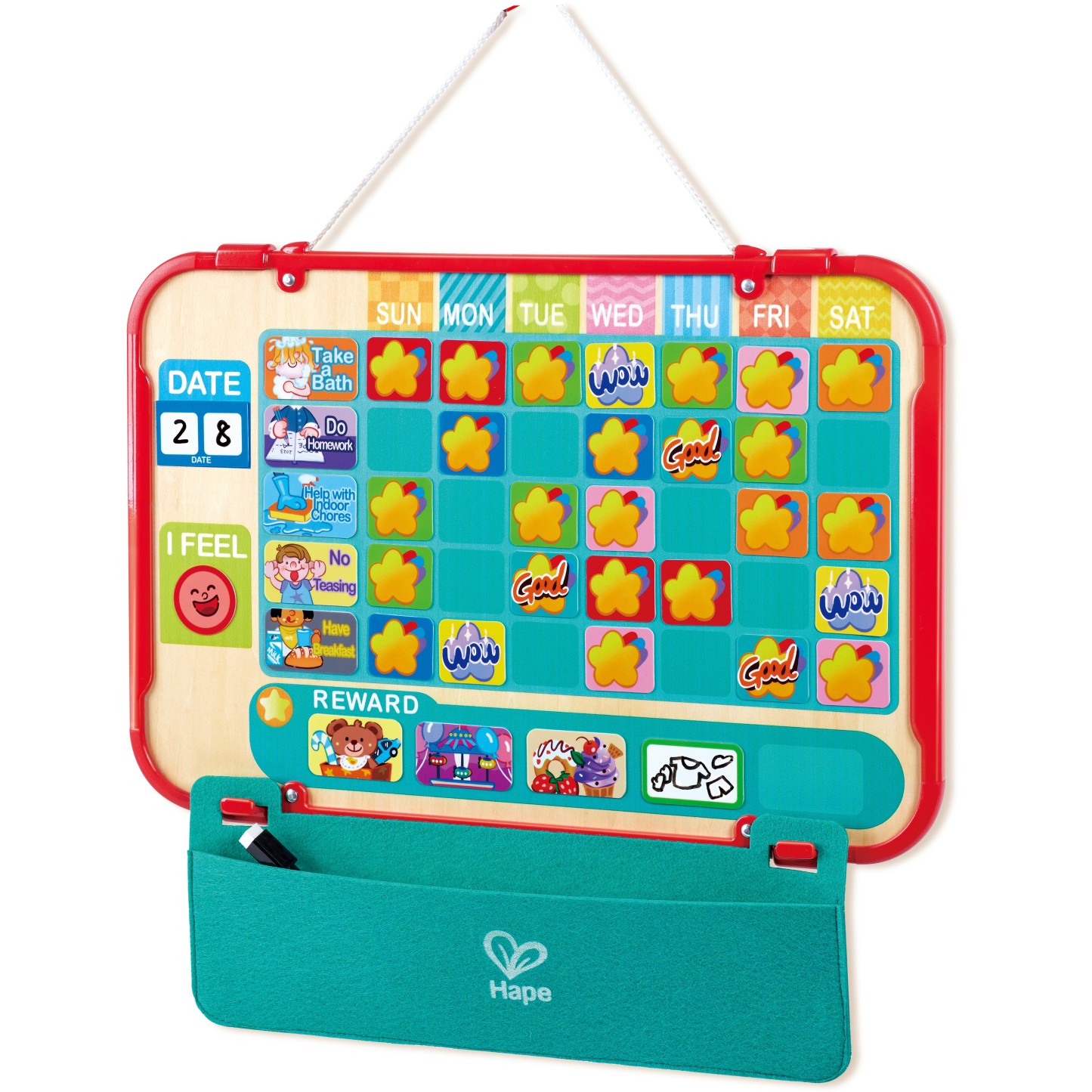 Hape 好習慣小英雄獎勵表 | 蒙特梭利丨自理小達人丨3-6 歲