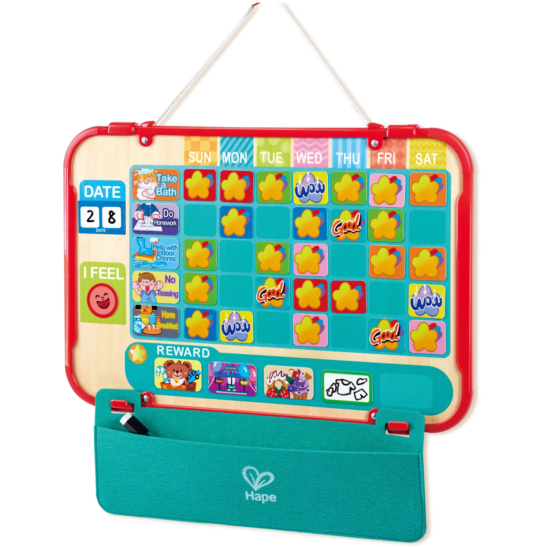 Hape 好習慣小英雄獎勵表 | 蒙特梭利丨自理小達人丨3-6 歲