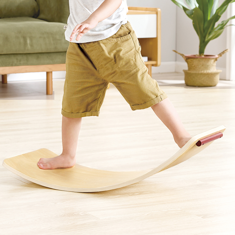 Hape 木製兩用搖馬 | 經典木製玩具配平衡板 | 1 - 3 歲