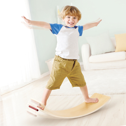 Hape 木製兩用搖馬 | 經典木製玩具配平衡板 | 1 - 3 歲