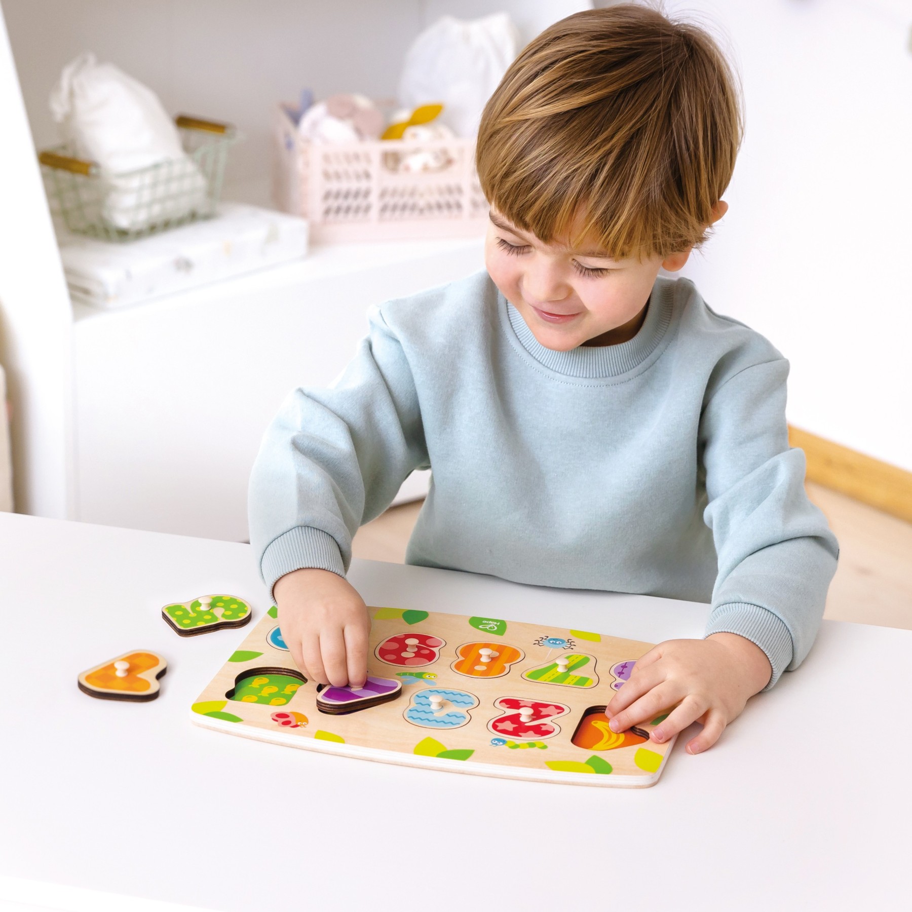 Hape 數字啟蒙小抓手拼圖 | 發展技能丨精細動作丨3-10 歲