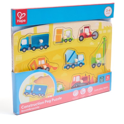 Hape 工程隊小抓手拼圖 | 發展技能丨精細動作丨3-10 歲