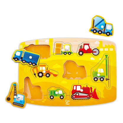 Hape 工程隊小抓手拼圖 | 發展技能丨精細動作丨3-10 歲