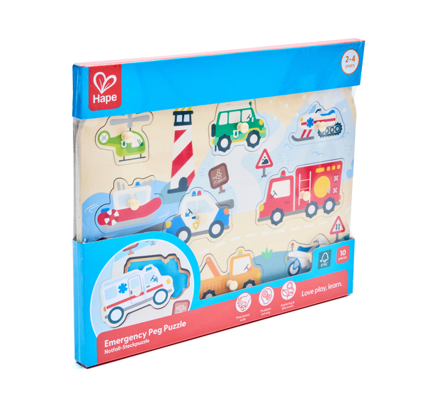 Hape Emergency Peg Puzzle (2 歲到4歲)
