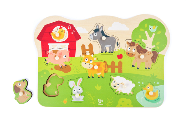 Hape Farmyard Peg Puzzle (2 歲到4歲)