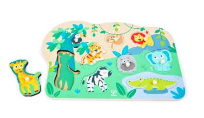 Hape Wild Animals Peg Puzzle (2 歲到4歲)