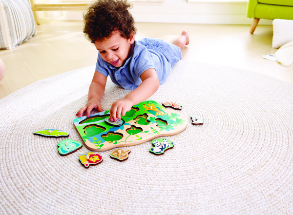 Hape Wild Animals Peg Puzzle (2 歲到4歲)