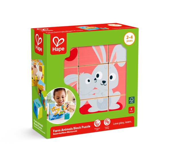 Hape Farm Ainmals Block Puzzle (2 歲到4歲)