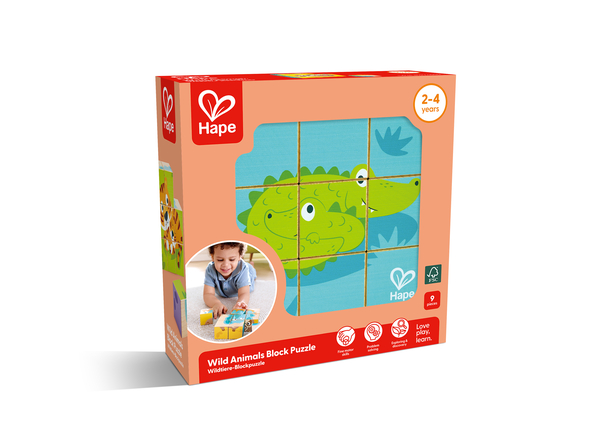 Hape Wild Animals Block Puzzle (2 歲到4歲)