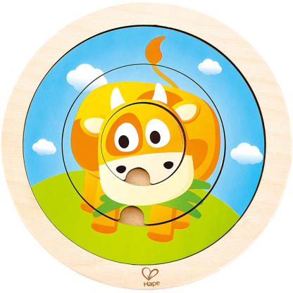 農場動物雙面旋轉拼圖-HAPE-Eurekakids