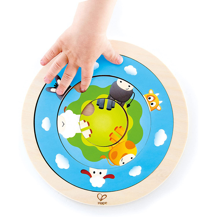 農場動物雙面旋轉拼圖-HAPE-Eurekakids
