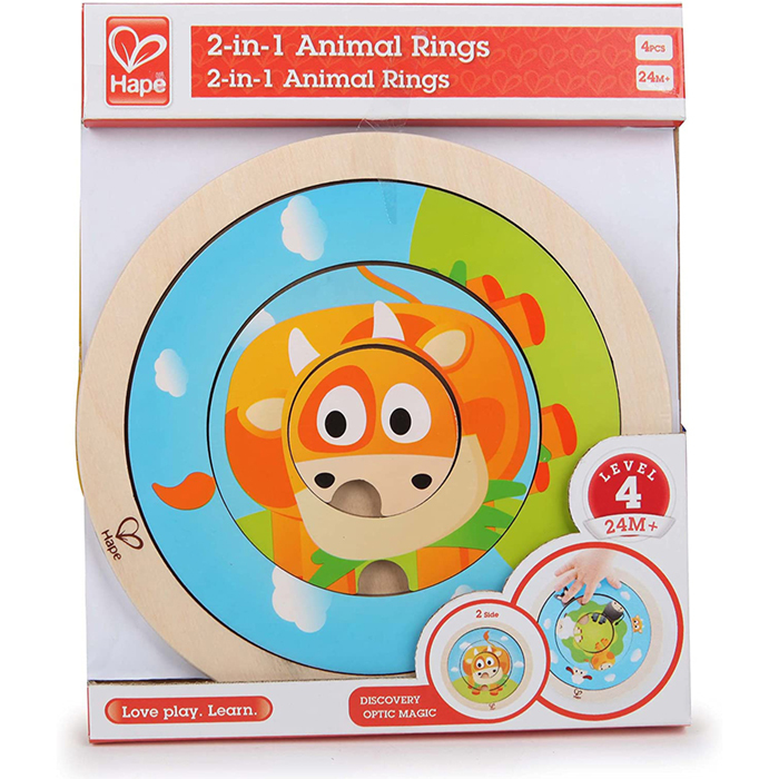 農場動物雙面旋轉拼圖-HAPE-Eurekakids