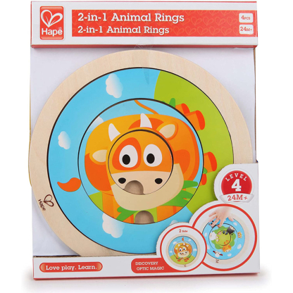 農場動物雙面旋轉拼圖-HAPE-Eurekakids