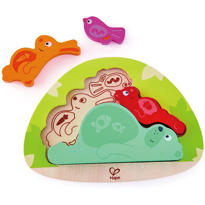 趴趴動物堆疊拼圖-HAPE-Eurekakids